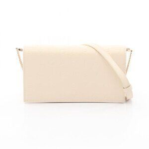 Bvlgari Shoulder Bag Infinitum Ivory Leather Logo Chain Wallet